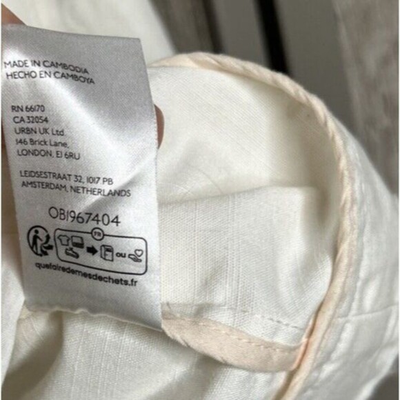 Anthropologie Pilcro Blazer Frayed Hem Ivory Cropped Size L NWT - Picture 8 of 10